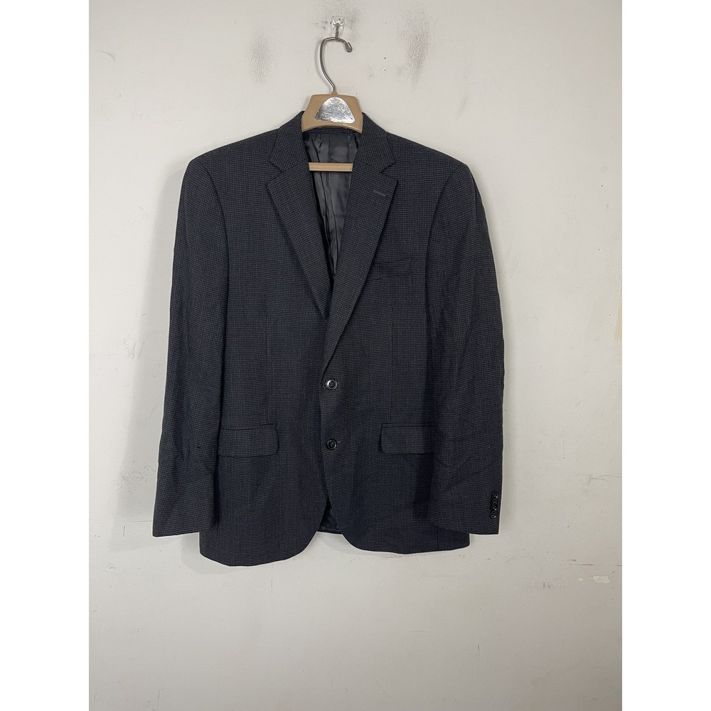 Peter Millar Mens Blazer 40R Gray Tweed 100% Wool Evening 2 Button Sport Coat